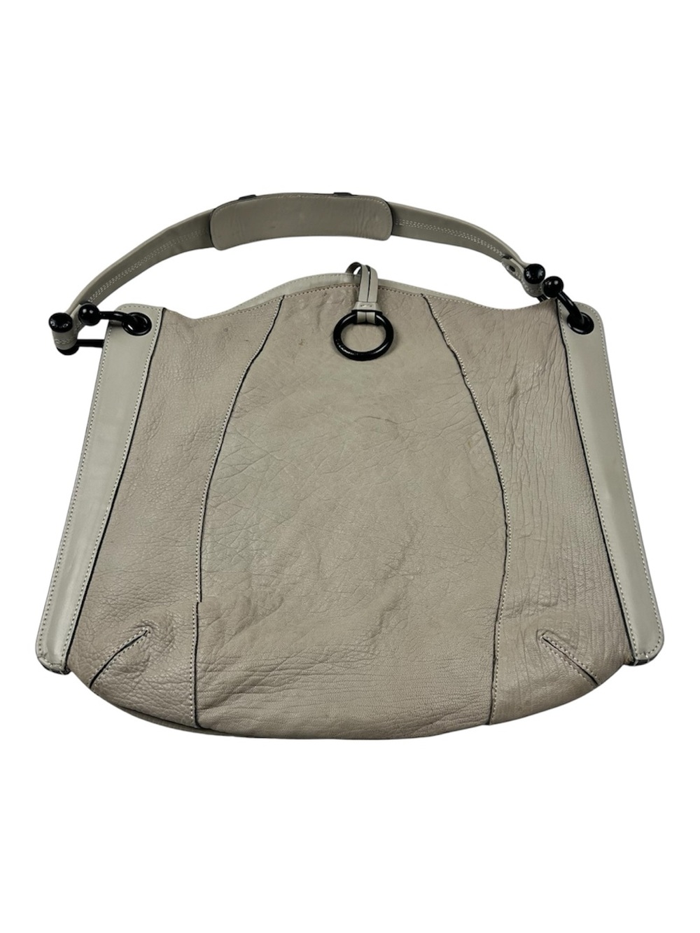 BCBGMAXAZRIA Grey Leather Hobo Bag